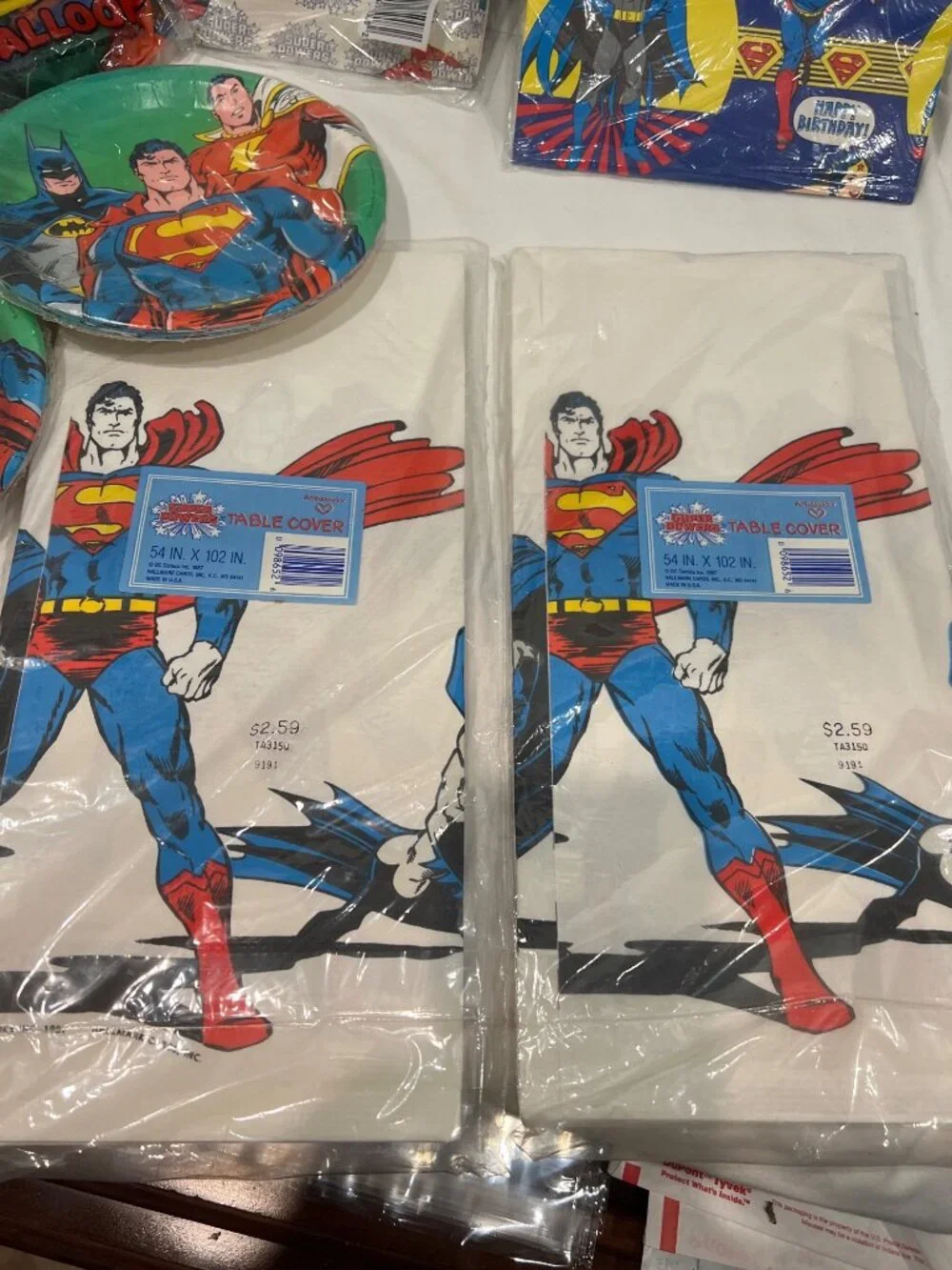 Batman Super Man Wonder Woman Birthday Party NEW Vintage 1980s